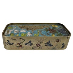 Late 19th Century Antique Chinese Scholar's Writing Box, PAKTONG & Champleve