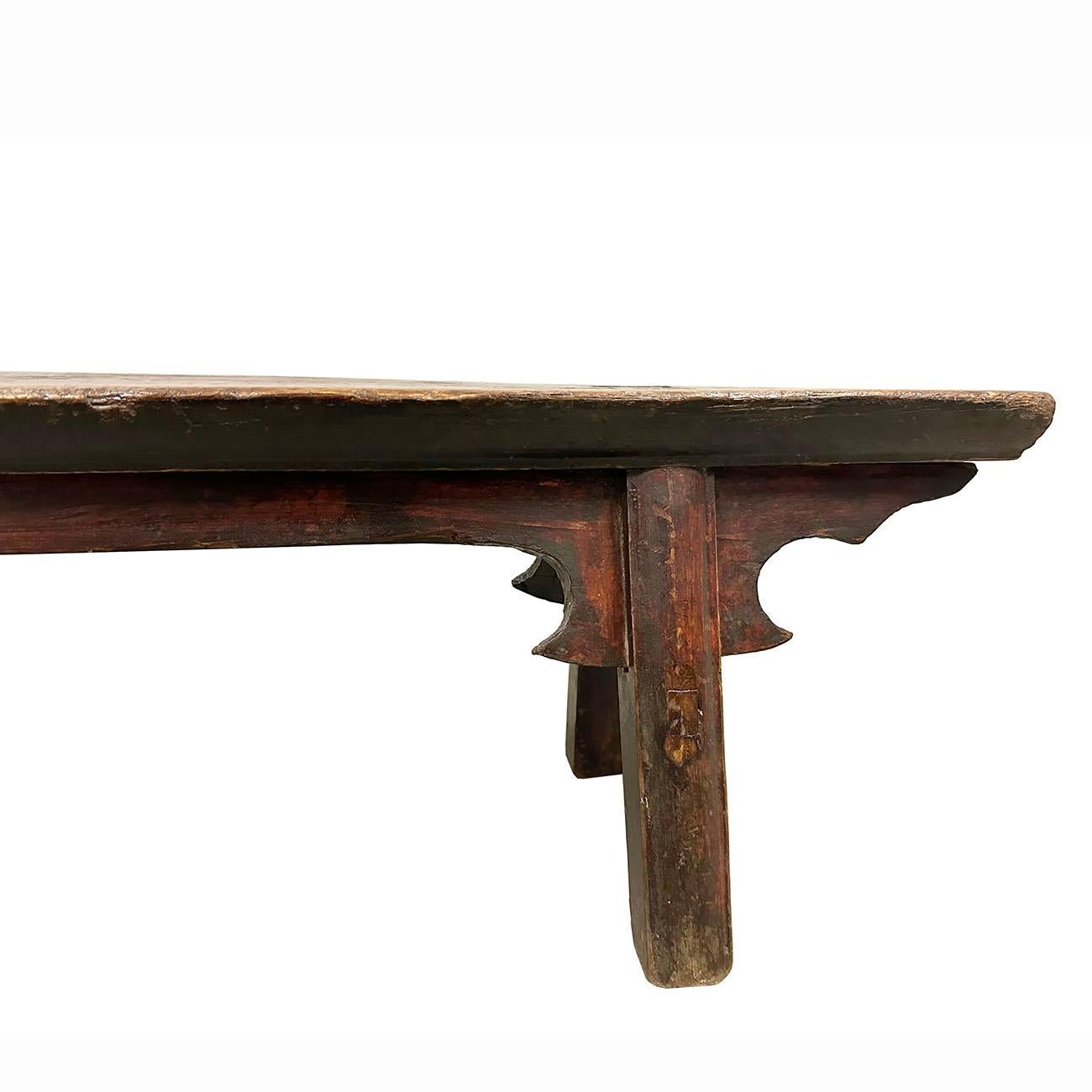 Chinese Export Late 19th Century Antique Chinese Wooden Bench