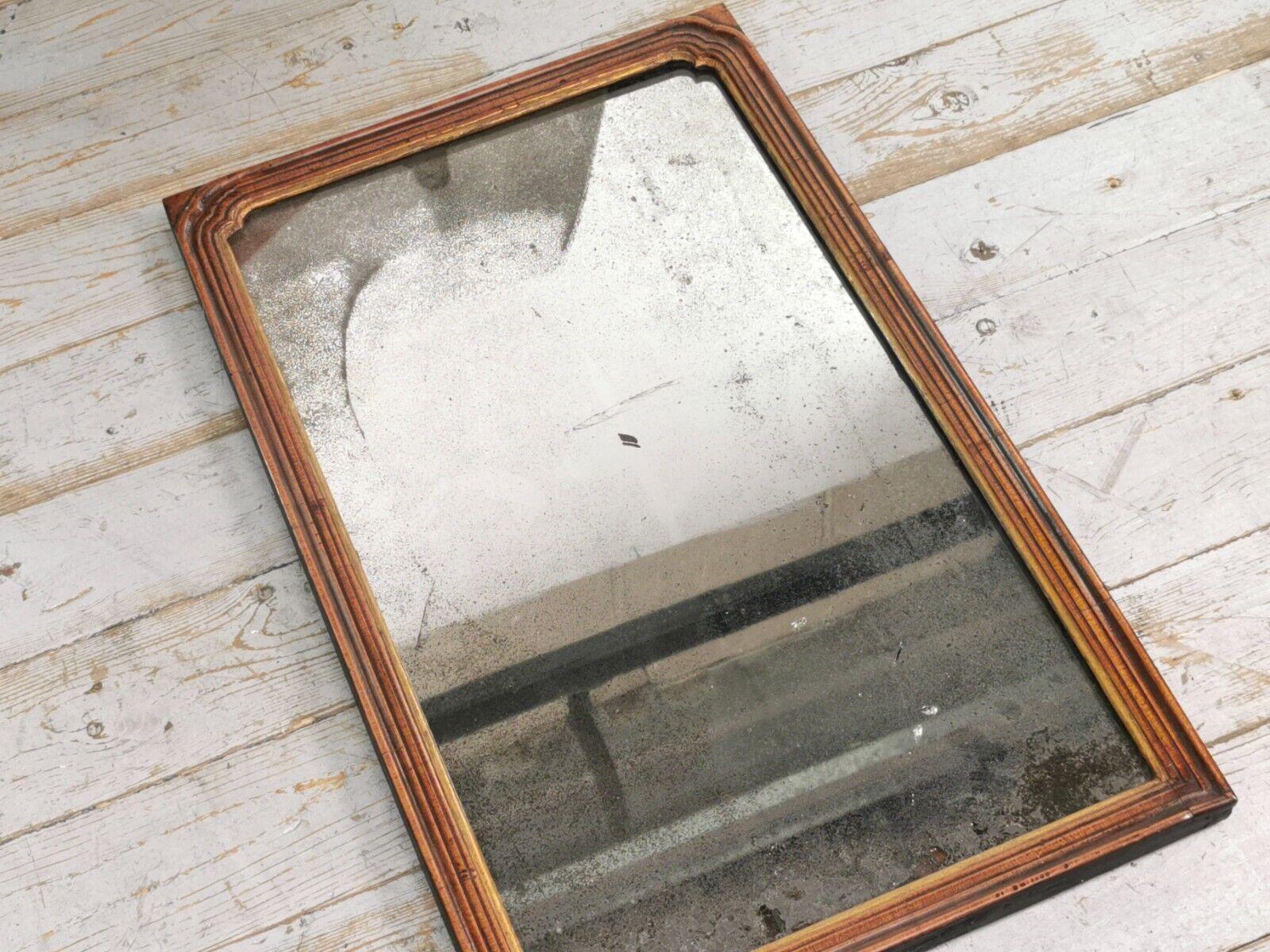 Late 19th Century Antique Distressed Rectangular Wall Mirror In Good Condition For Sale In STOKE ON TRENT, GB