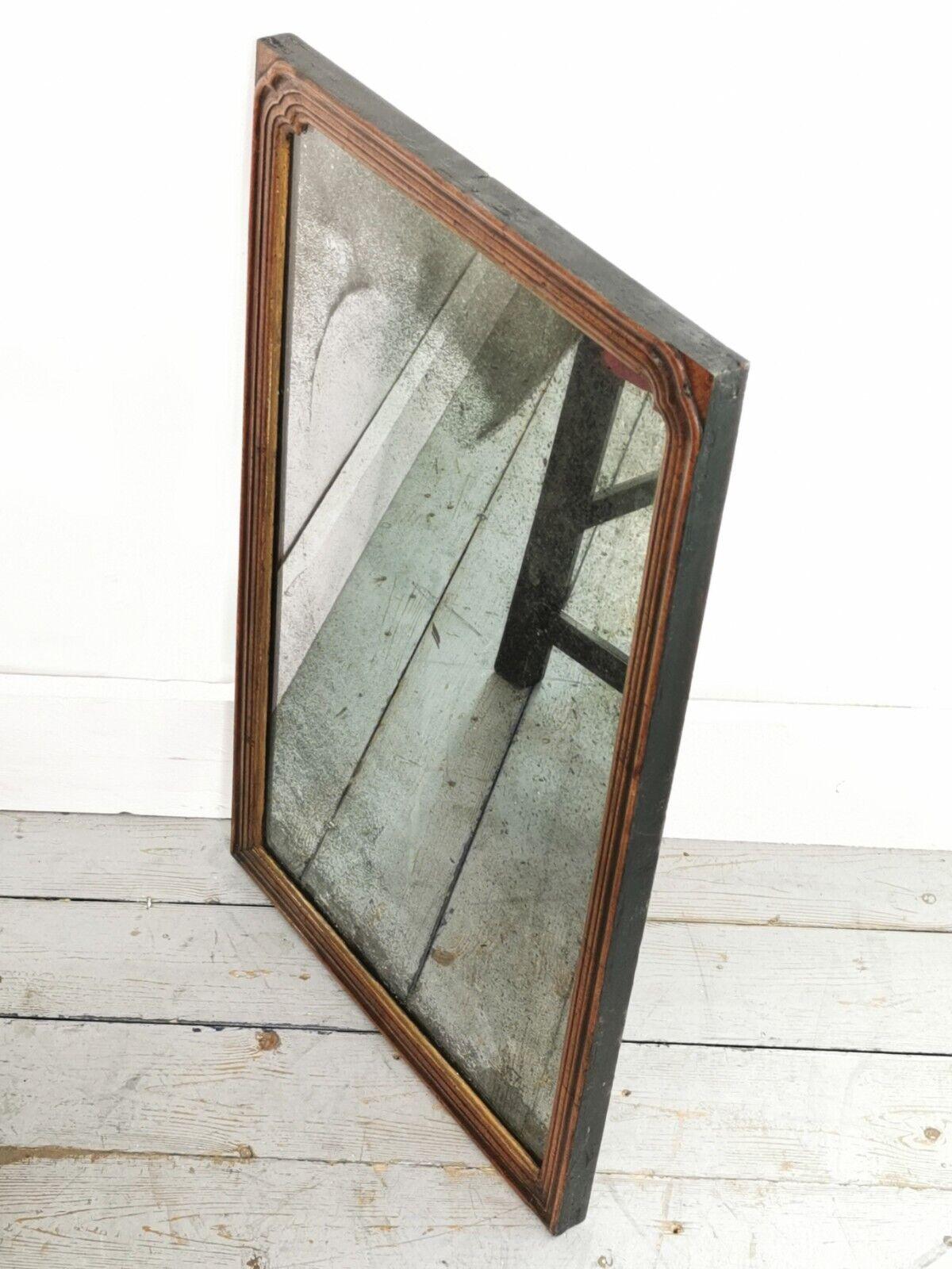 Late 19th Century Antique Distressed Rectangular Wall Mirror For Sale 4