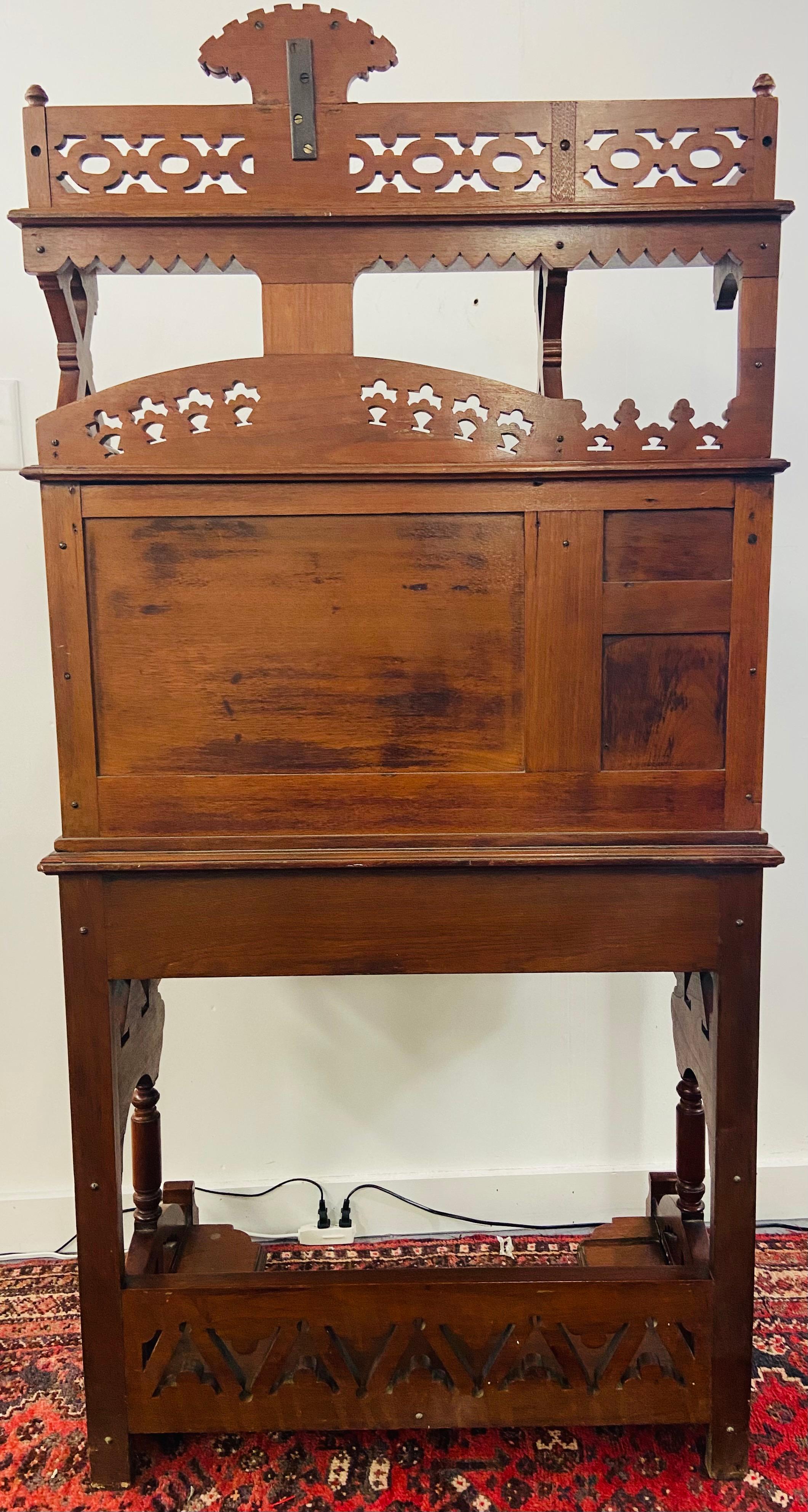 Late 19th Century Antique English Mahogany Secretary Desk 15