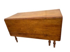 Late 19th Century Antique Farmhouse Solid Chestnut Gateleg Table