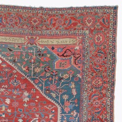 Late 19th Century Antique Floral Design Hand Woven Wool Carpet