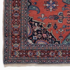 Late 19th Century Antique Floral Design Hand Woven Wool Rug