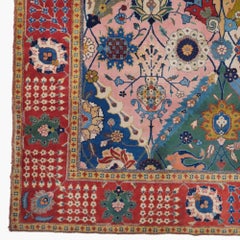 Late 19th Century Antique Floral Design Hand Woven Wool Rug