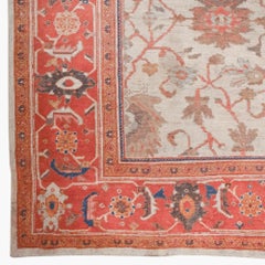 Late 19th Century Antique Floral Design Hand Woven Wool Rug