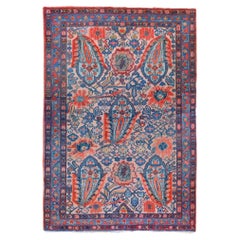 Late 19th Century Antique Floral Design Hand Woven Wool Rug