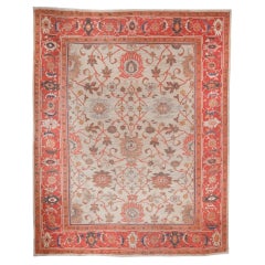 Late 19th Century Antique Floral Design Hand Woven Wool Rug