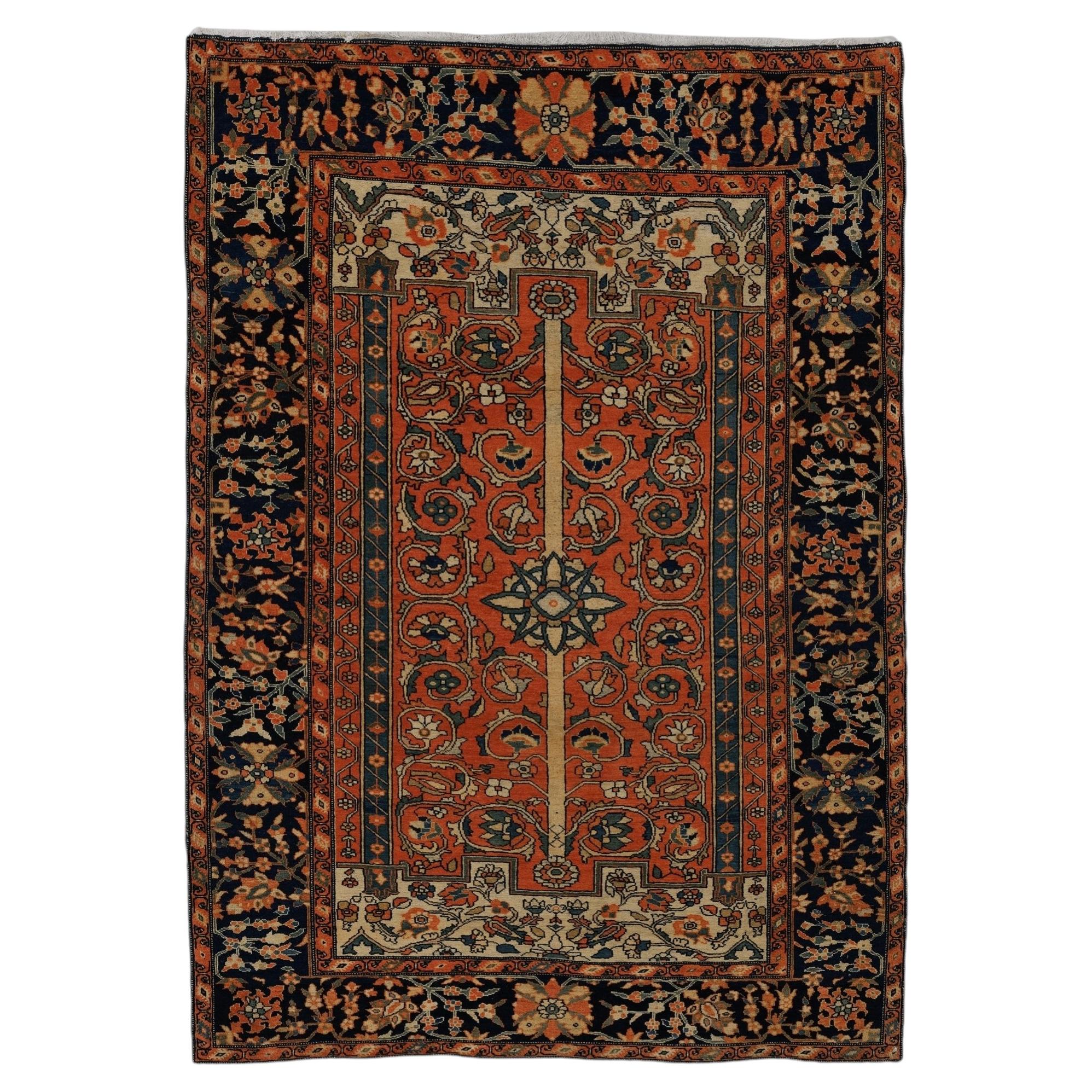 Late 19th Century Antique Floral Design Rug