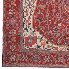 Late 19th Century Antique Floral Design Wool Rug