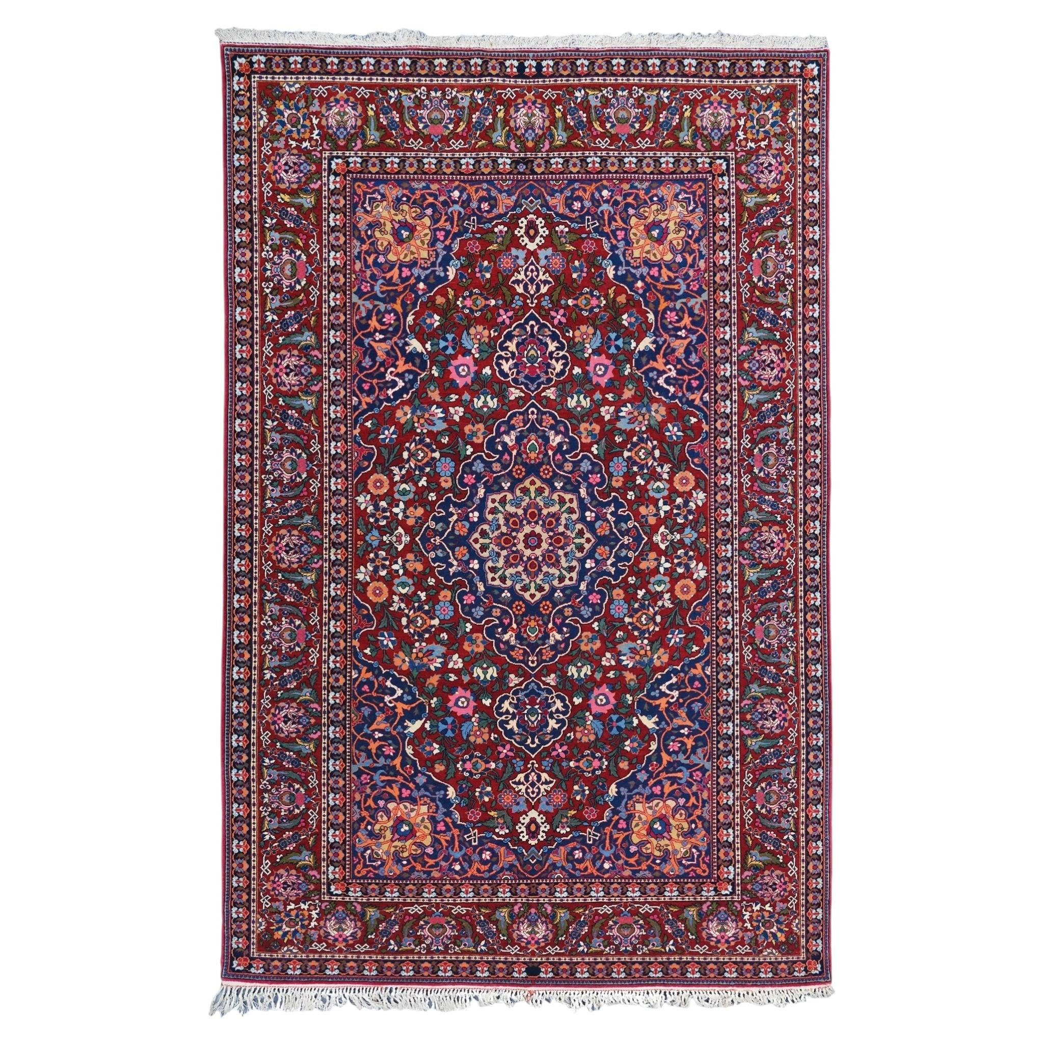 Late 19th Century Antique Floral Design Wool Rug
