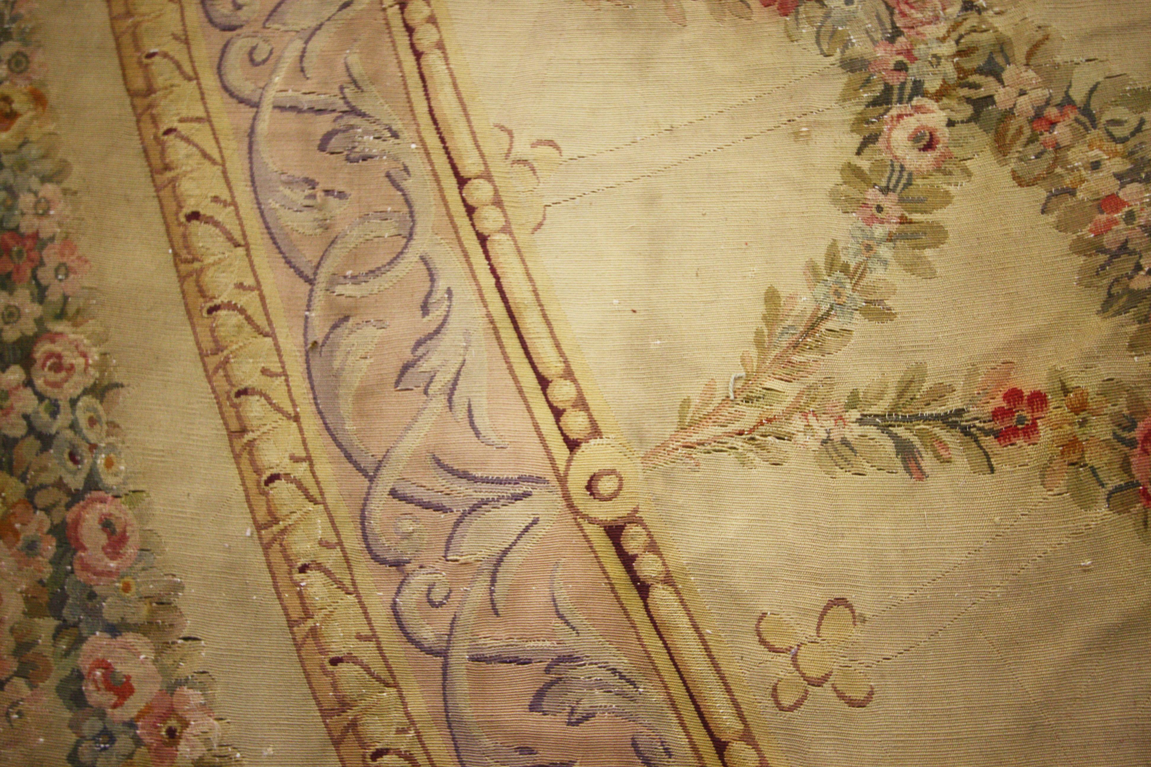 Late 19th Century Antique French Aubusson Rug with Louis XV Rococo