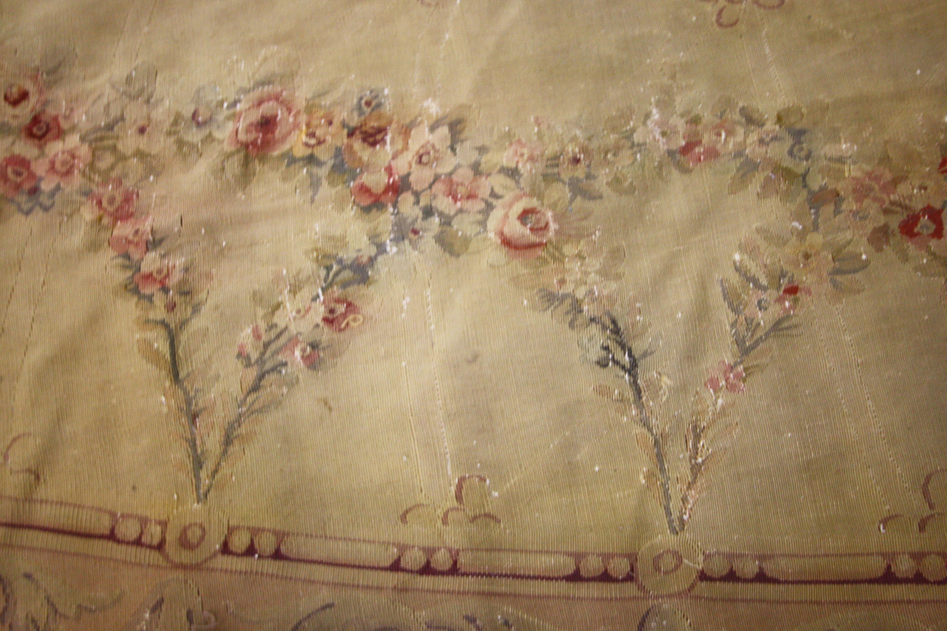 Late 19th Century Antique French Aubusson Rug with Louis XV Rococo