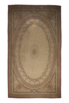 Late 19th Century Antique French Aubusson Rug with Louis XV Rococo Style