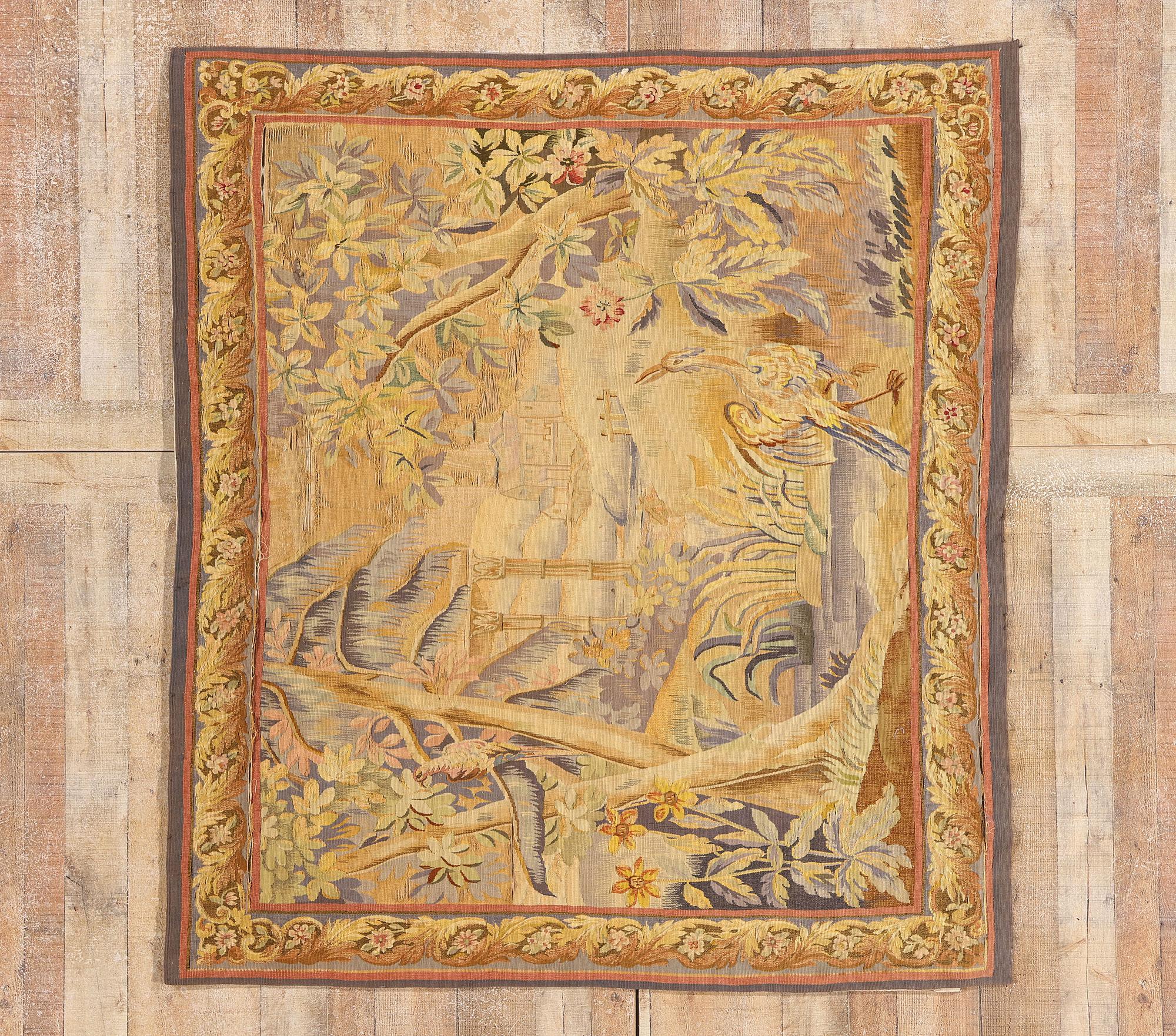 Late 19th Century Antique French Aubusson Tapestry For Sale 4
