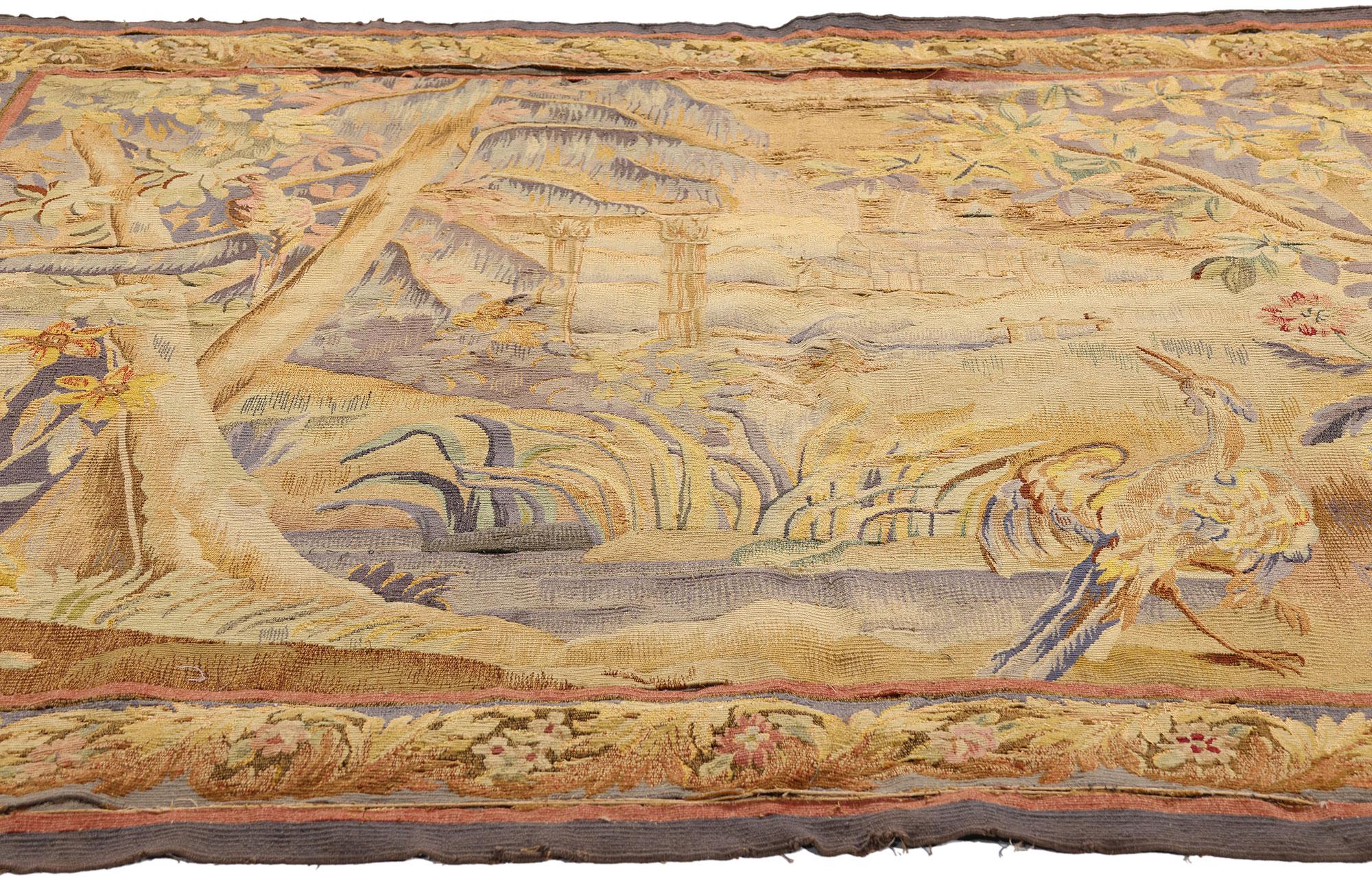 Belle Époque Late 19th Century Antique French Aubusson Tapestry For Sale