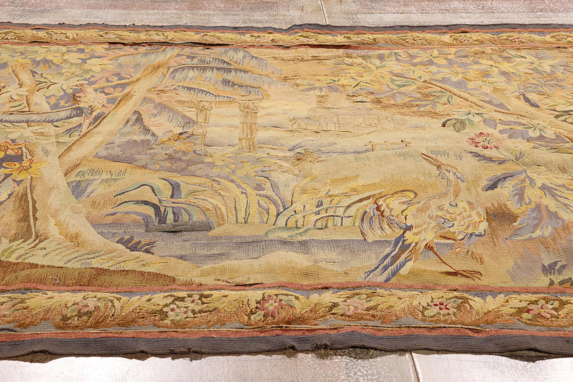 Late 19th Century Antique French Aubusson Tapestry For Sale 3
