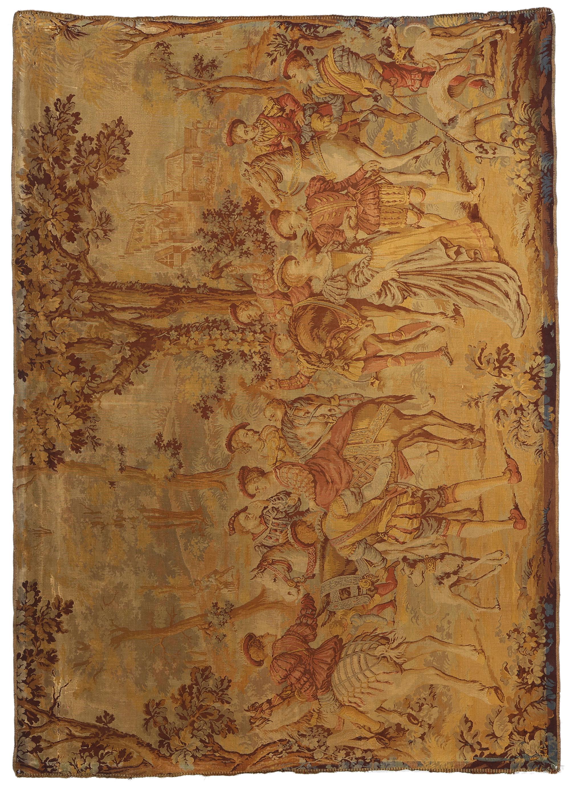 Early 20th Century Antique French Aubusson Style Tapestry, 05'11 x 08'03 3