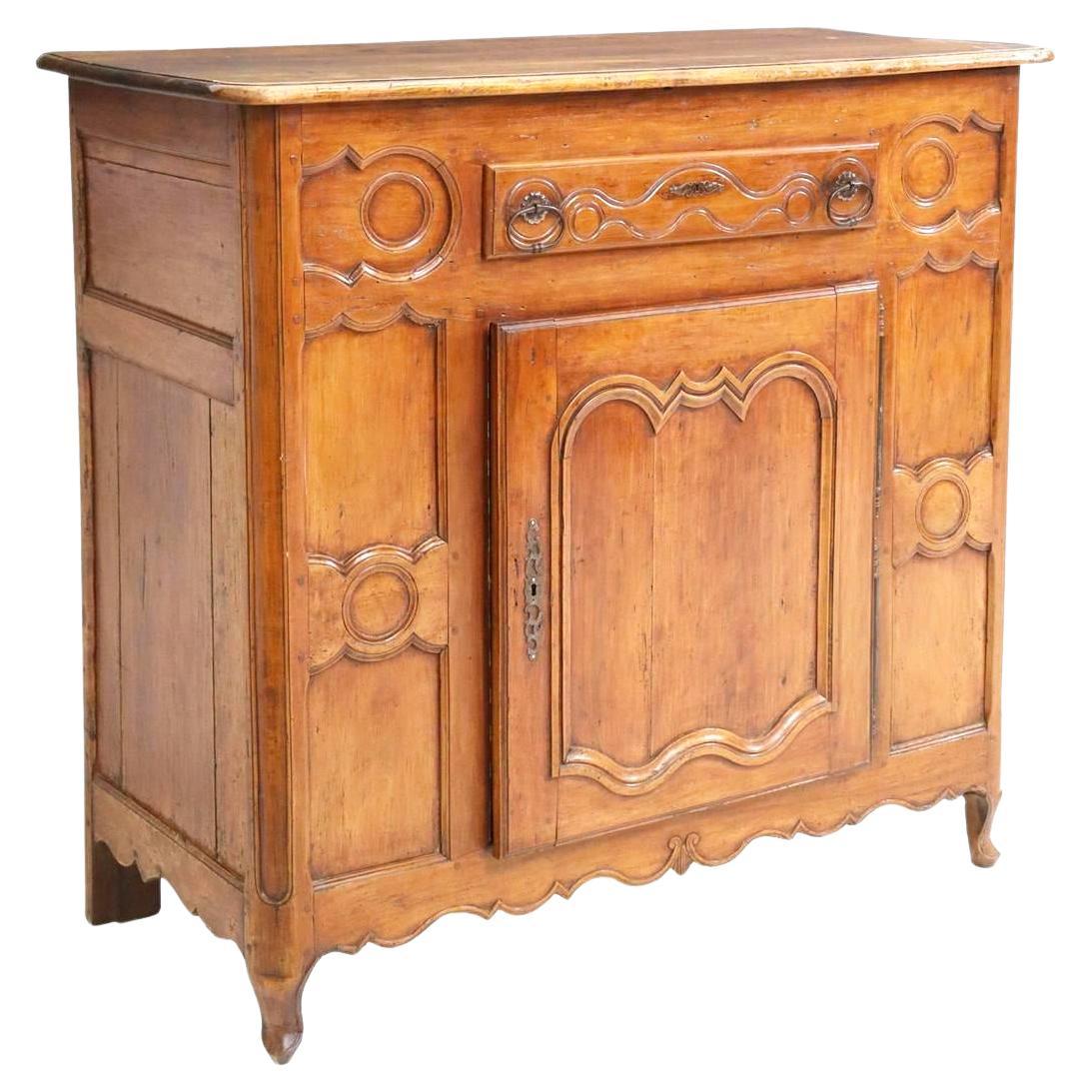 Late 19th Century Antique French Louis XV Style Fruitwood Confiturier Cabinet For Sale
