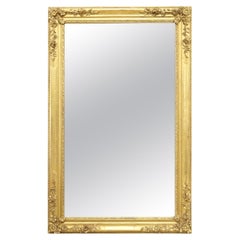 Late 19th Century Antique French Louis XV Style Gilt & Composition Mirror