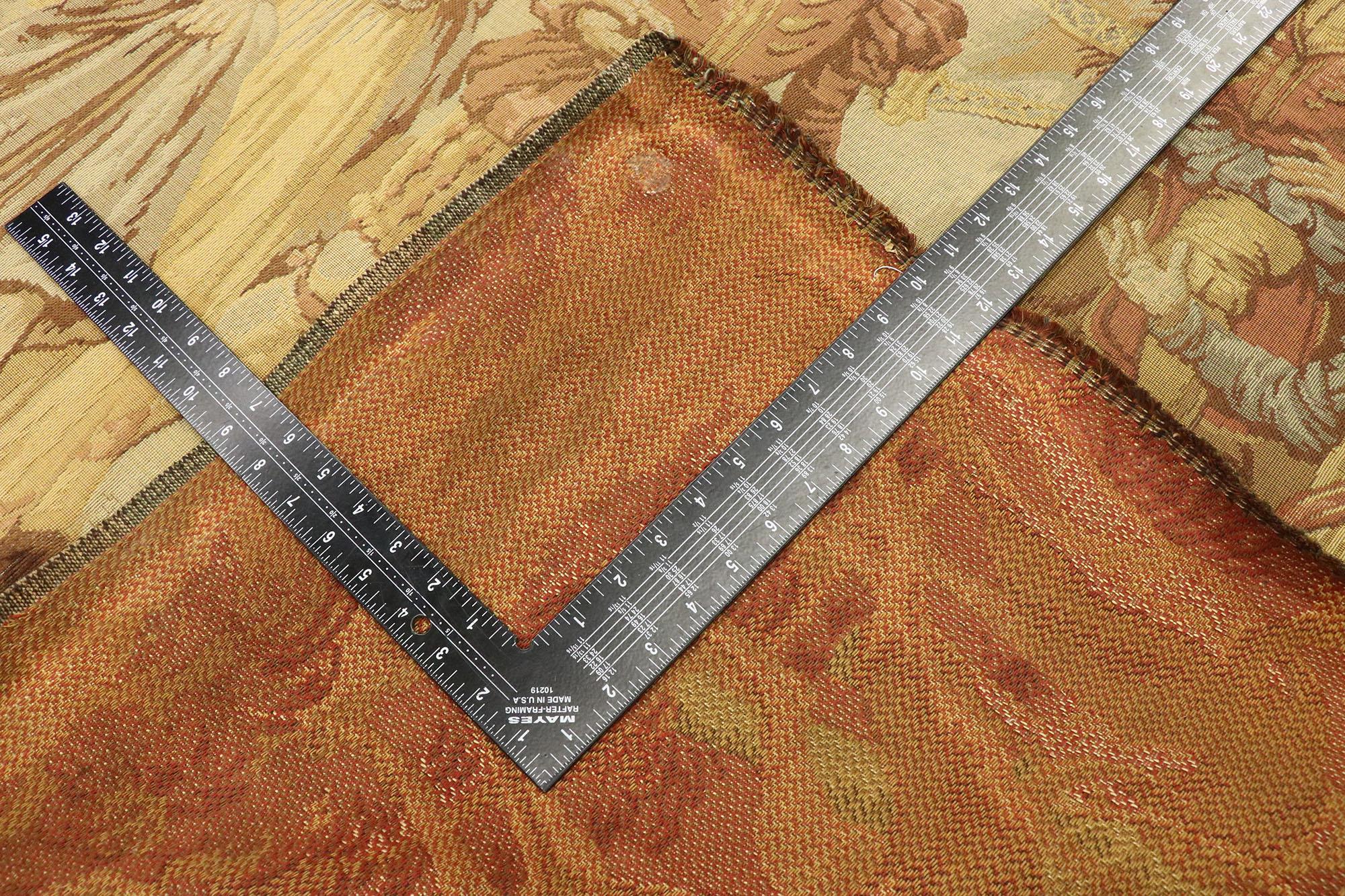 Machine-Made Early 20th Century Antique French Aubusson Style Tapestry, 05'11 x 08'03