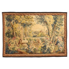 Arazzo francese Verdure Aubusson della fine del XIX secolo in stile Luigi XV