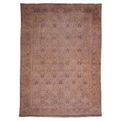 Late 19th Century Antique Garden Design Hand Woven Wool Rug