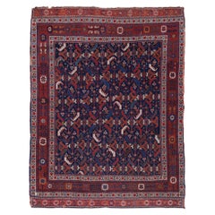 Late 19th Century Antique Geometric Design Hand Woven Wool Rug