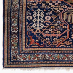 Late 19th Century Antique Geometrical Design Wool Rug