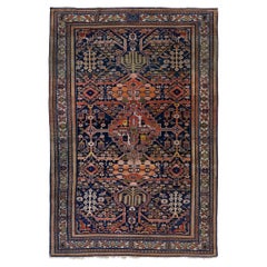 Late 19th Century Antique Geometrical Design Wool Rug