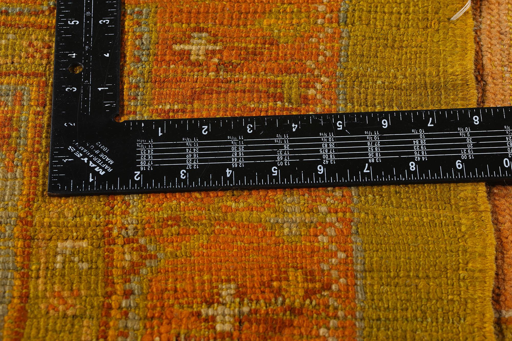 Late 19th Century Antique Gold Turkish Oushak Rug 5