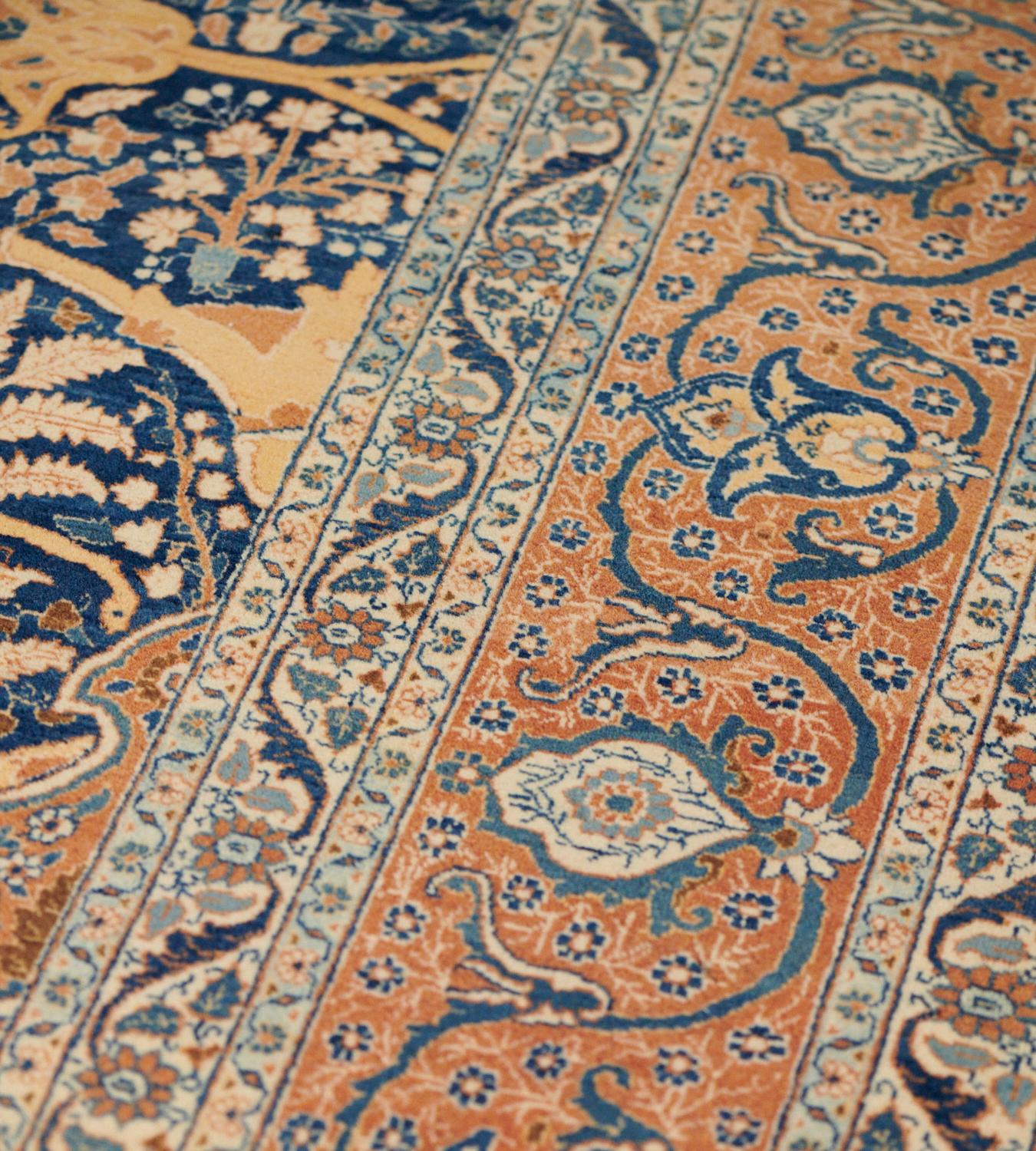 Tabriz Late 19th Century Antique Hadji Jallili Persian Rug For Sale