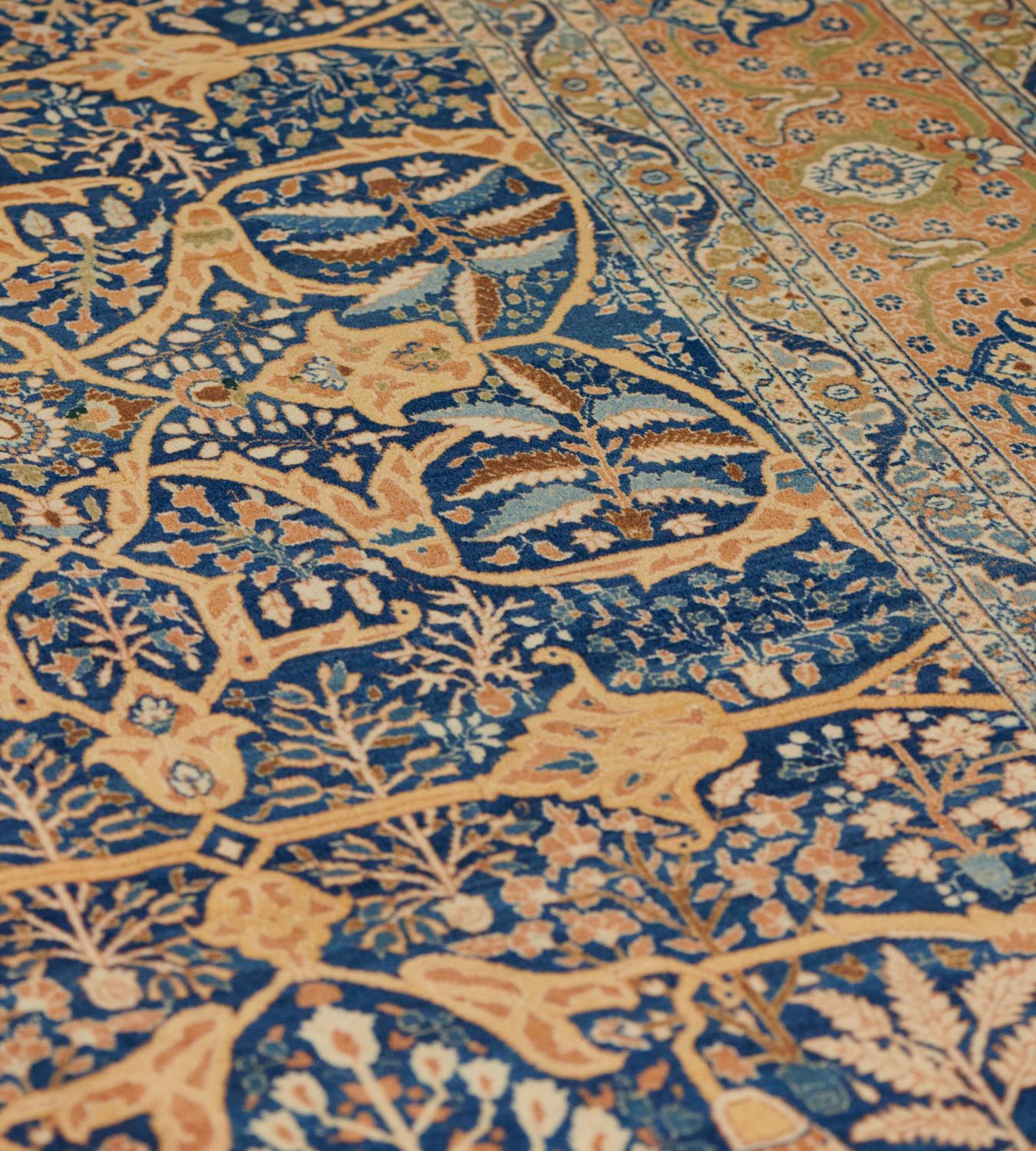 Late 19th Century Antique Hadji Jallili Persian Rug In Good Condition For Sale In West Hollywood, CA