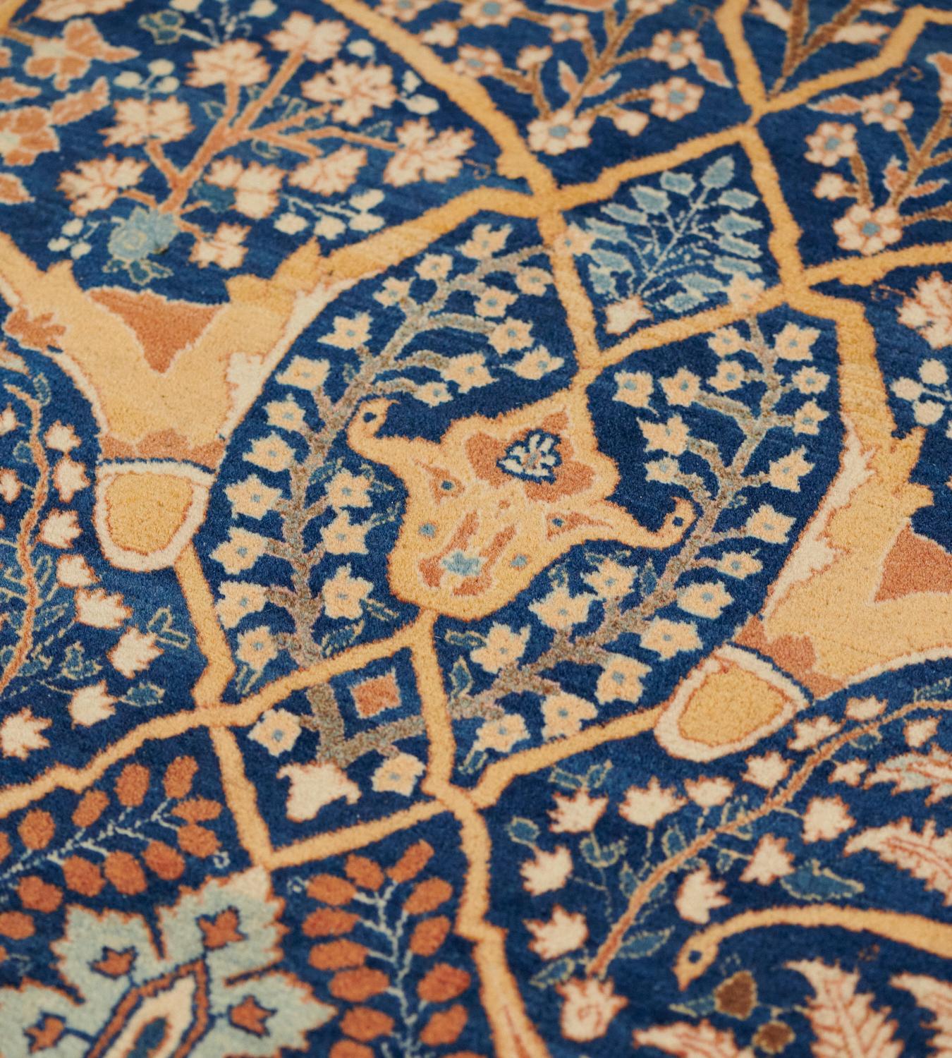 Wool Late 19th Century Antique Hadji Jallili Persian Rug For Sale