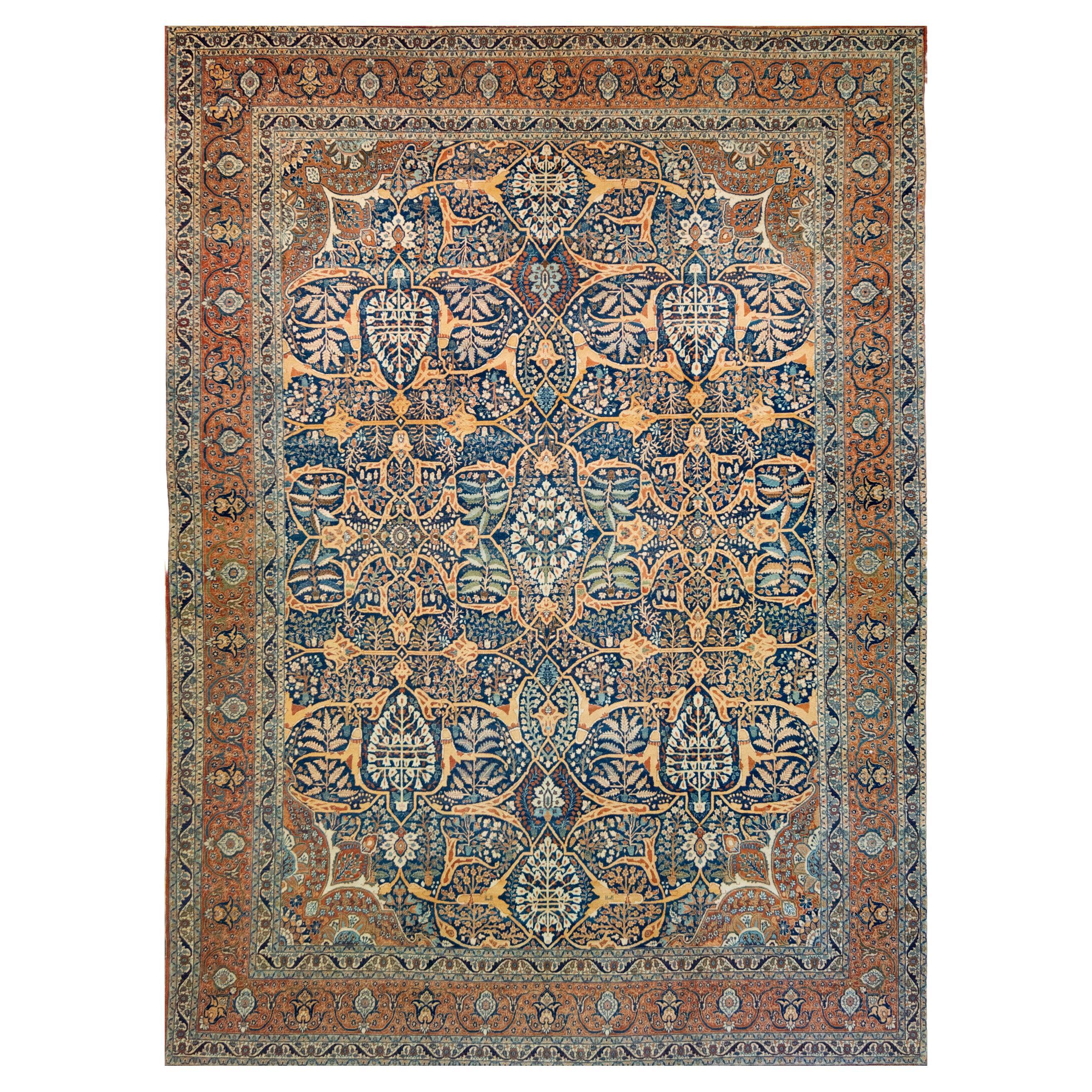 Late 19th Century Antique Hadji Jallili Persian Rug