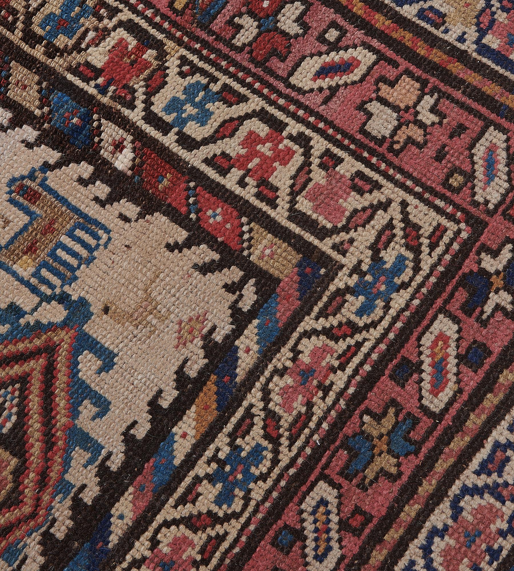 Hand-Knotted Late 19th Century Antique Hamadan Runner For Sale