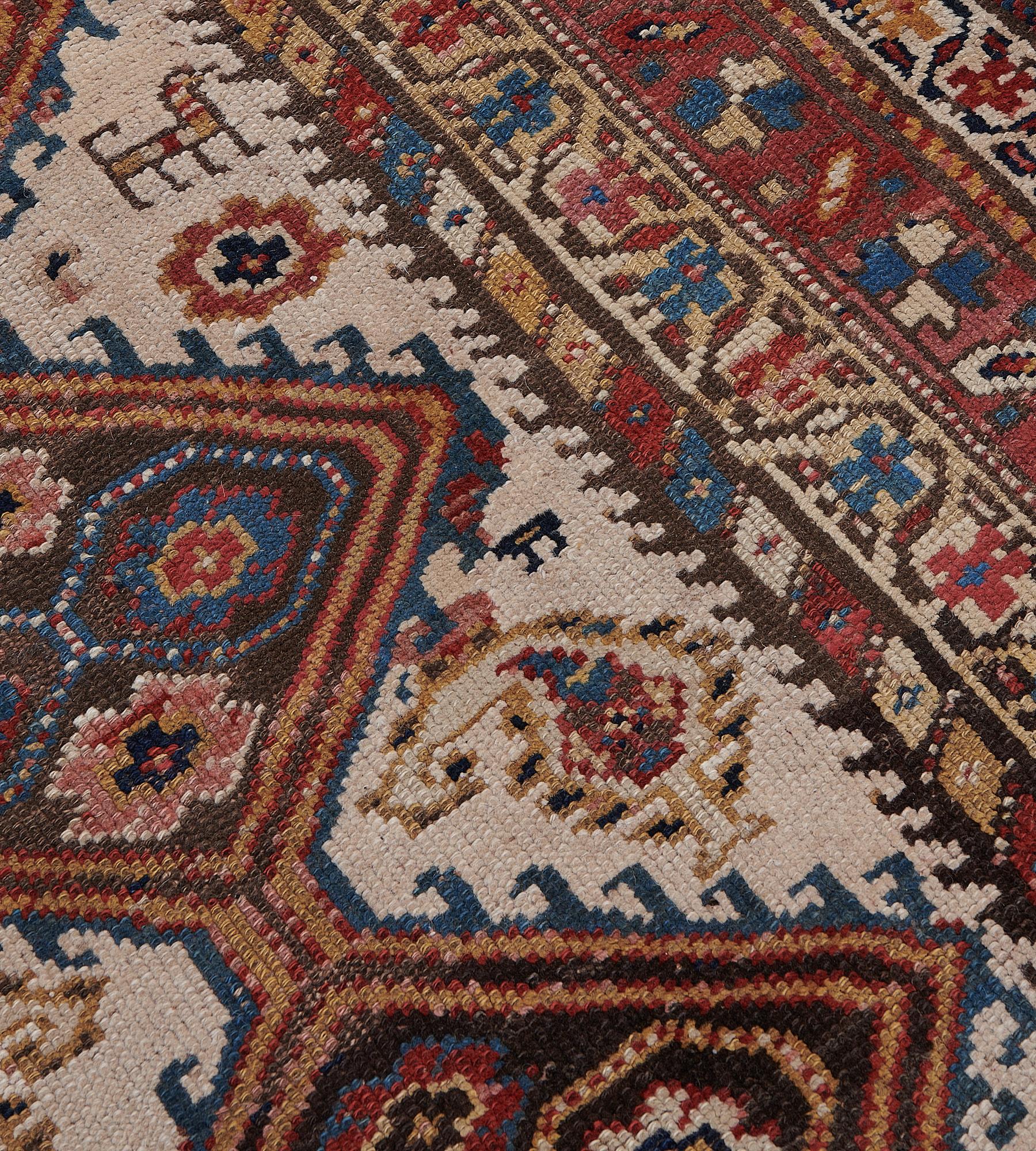 Wool Late 19th Century Antique Hamadan Runner For Sale
