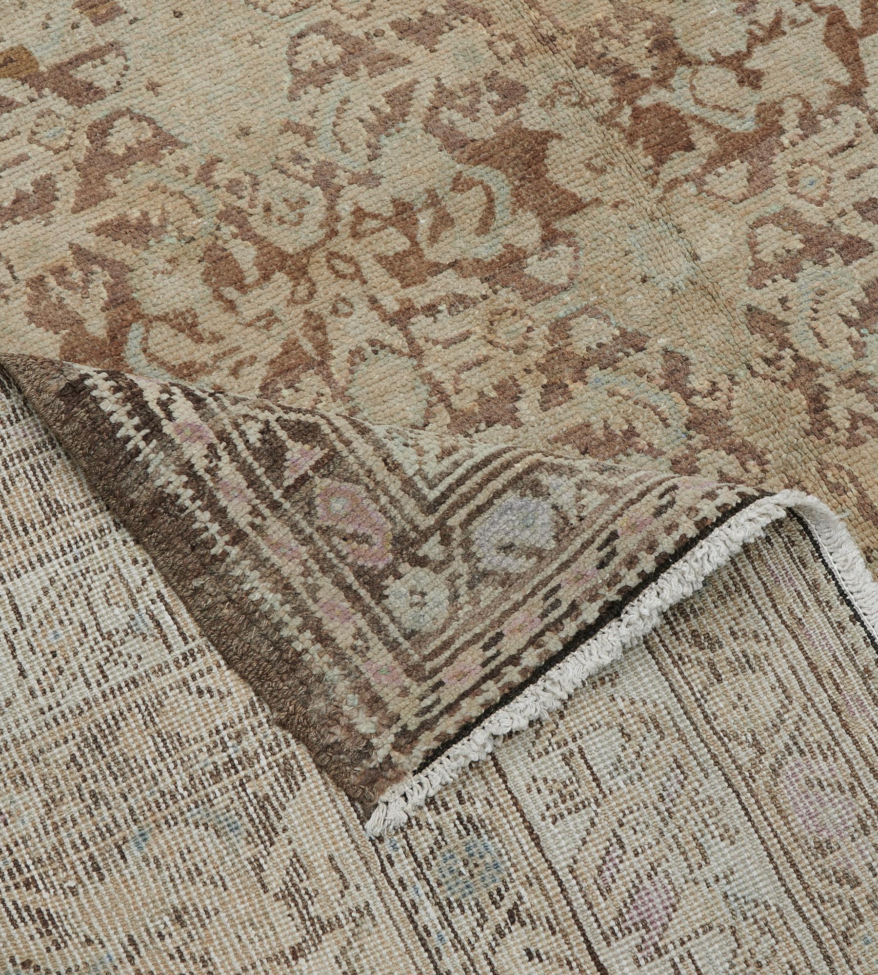 Fin du 19ème siècle, tapis ancien en laine Malayer tissé à la main en vente 3