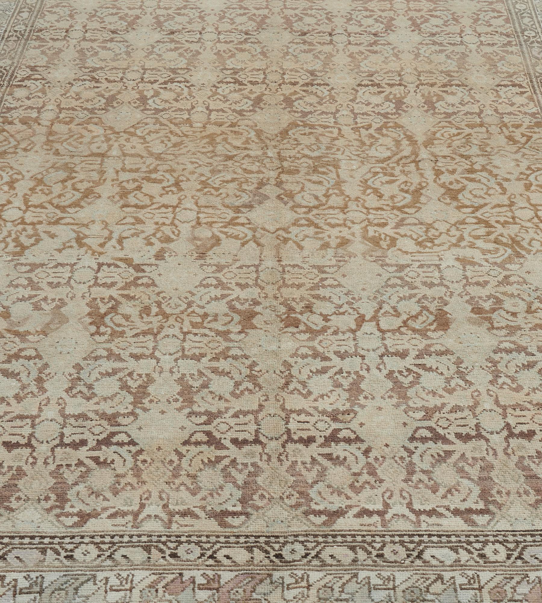 XIXe siècle Fin du 19ème siècle, tapis ancien en laine Malayer tissé à la main en vente
