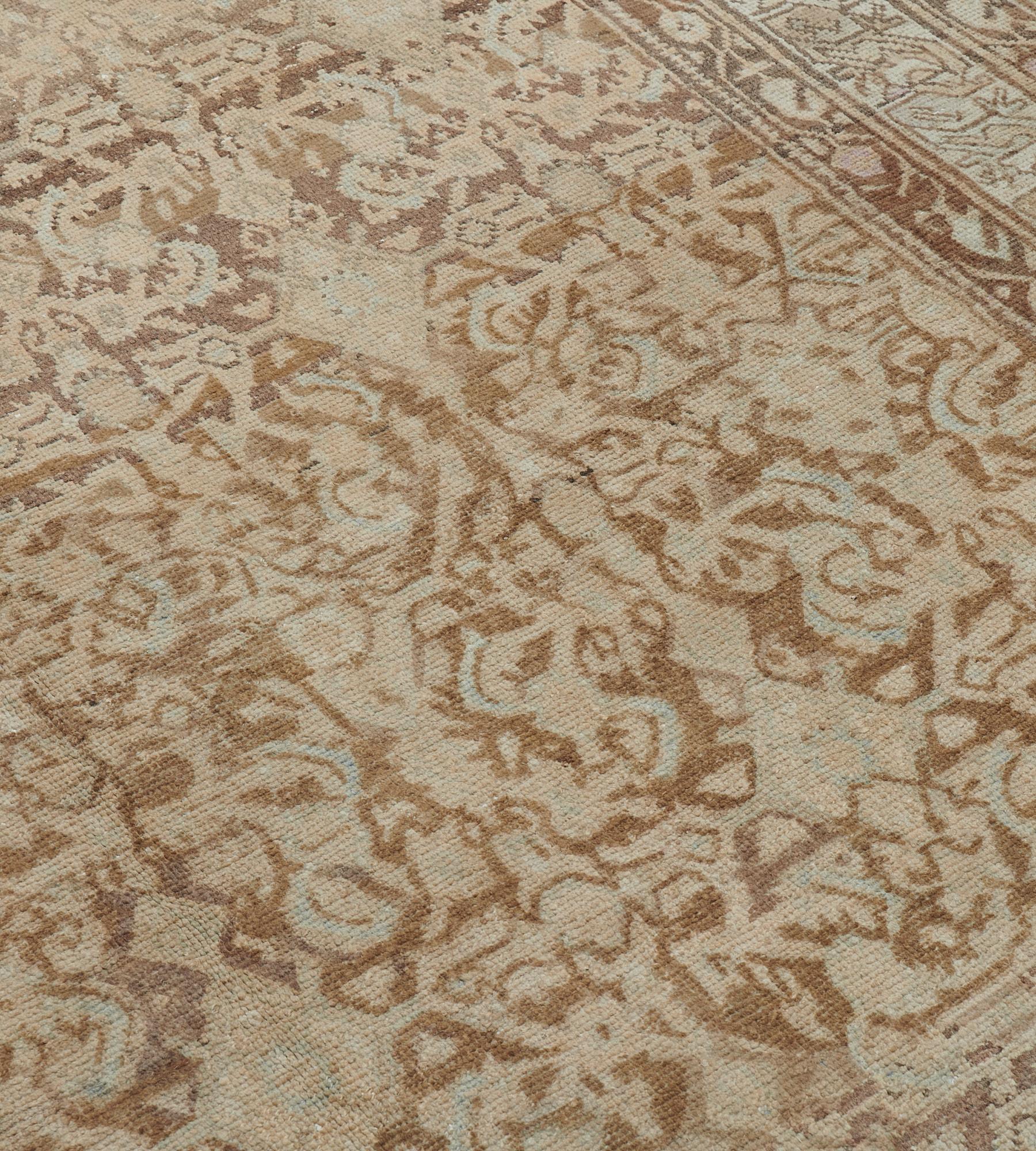 Fin du 19ème siècle, tapis ancien en laine Malayer tissé à la main en vente 1