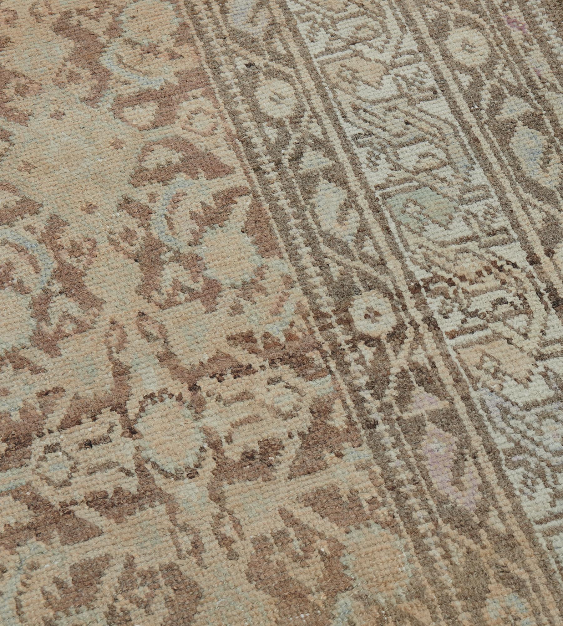 Fin du 19ème siècle, tapis ancien en laine Malayer tissé à la main en vente 2