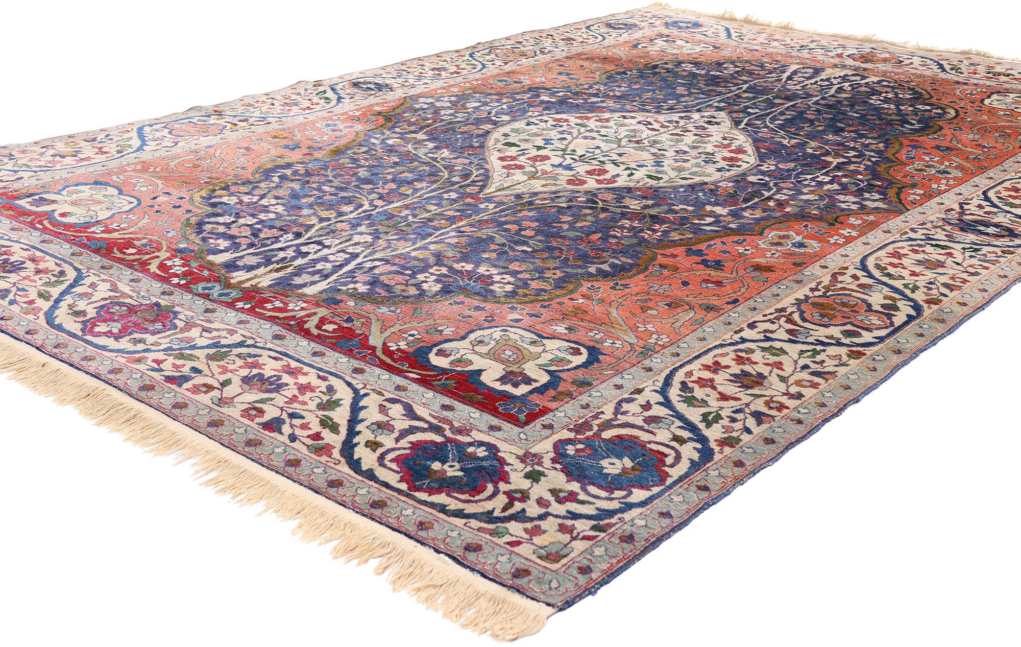 Late 19th Century Antique Indian Agra Rug with Traditional Style For Sale 2