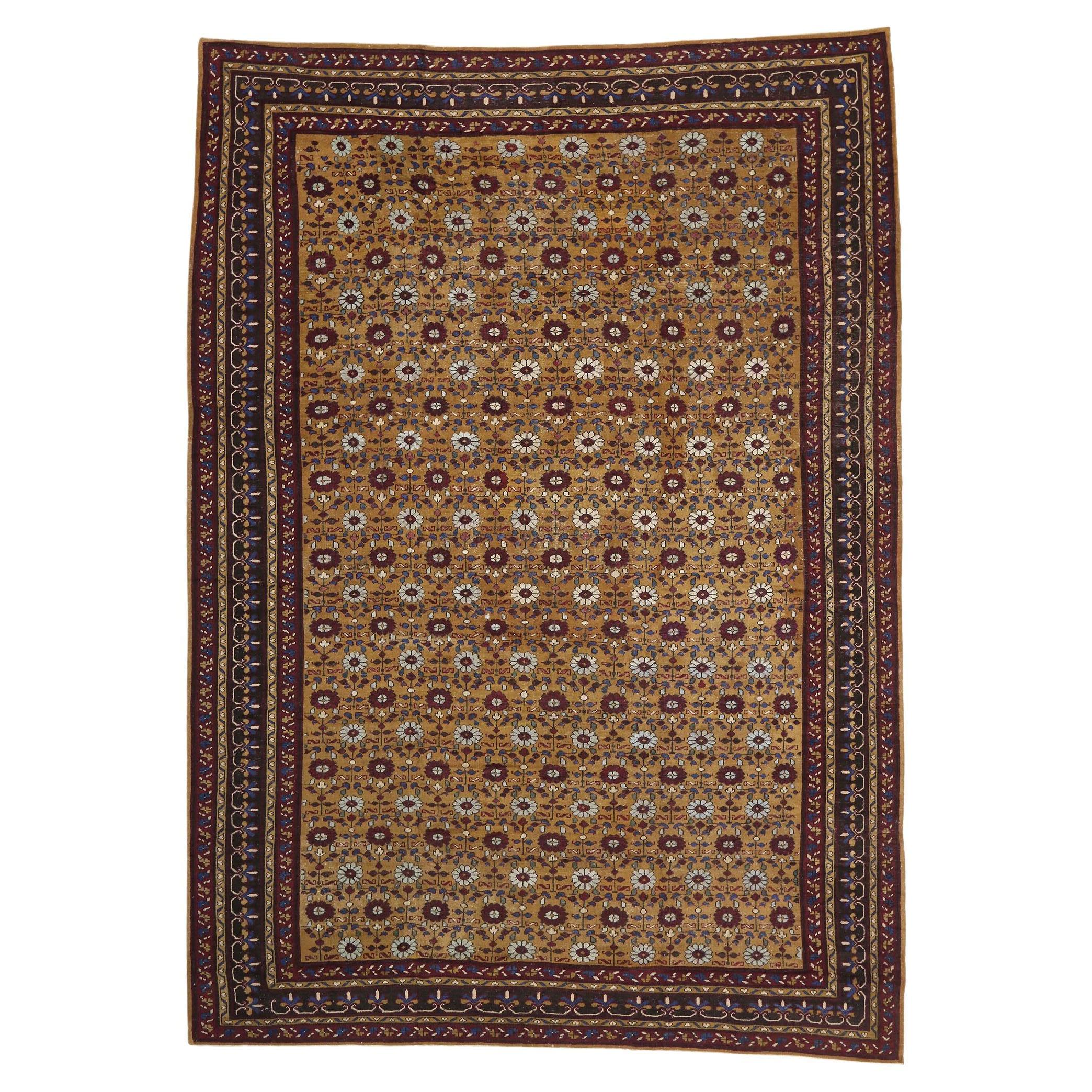 Tapis indien antique Agra de la fin du 19e siècle, 12'00 x 16'09