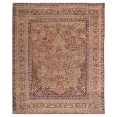 Late 19th Century Antique Kerman Wool Rug