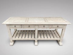 Late 19th Century Antique Kitchen Island Worktable