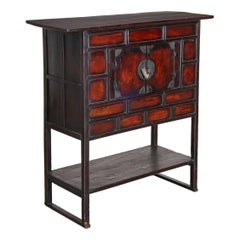 Late 19th Century Antique Korean Tansu Cabinet With Metal Mounts