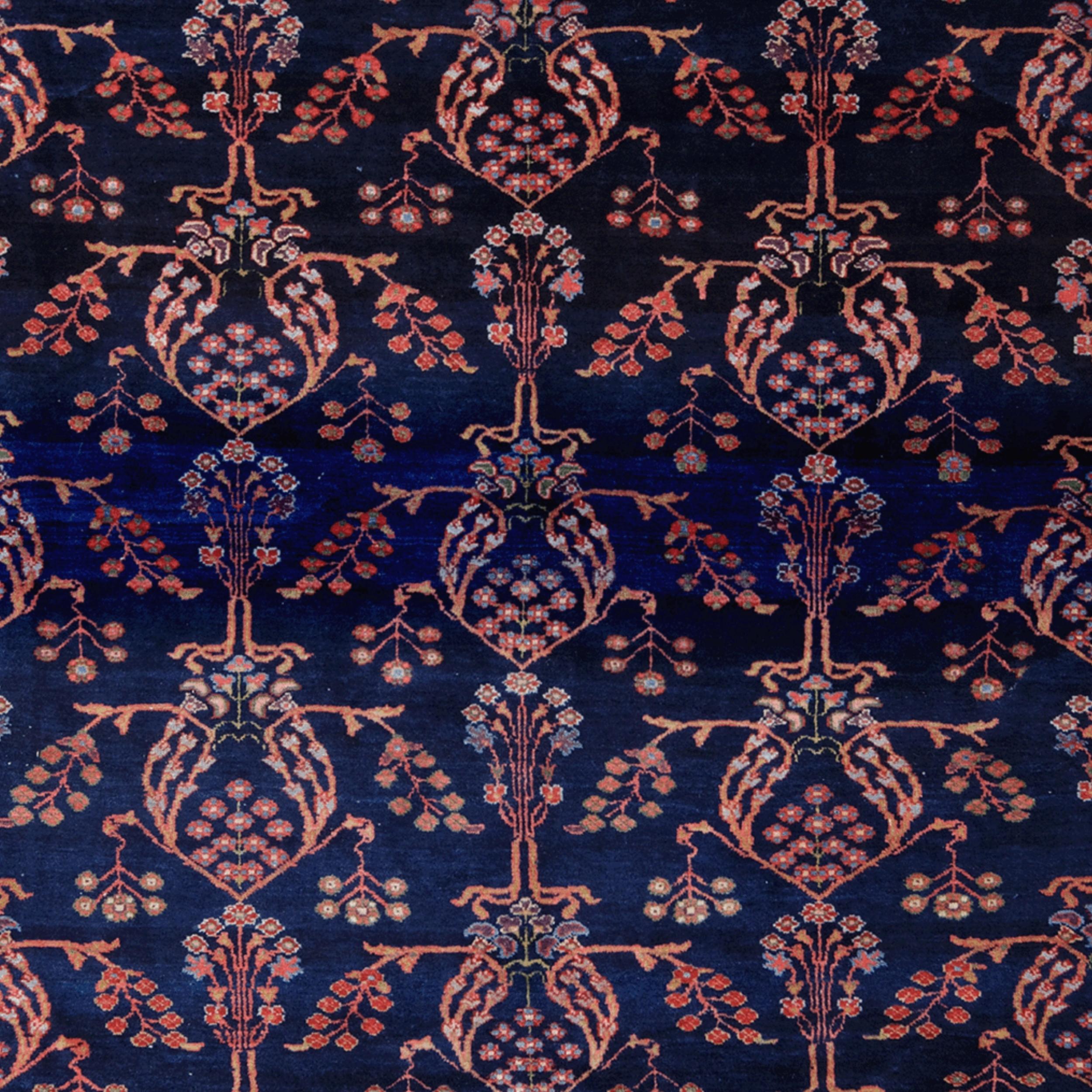 Persiano Tappeto Mahal antico della fine del XIX secolo