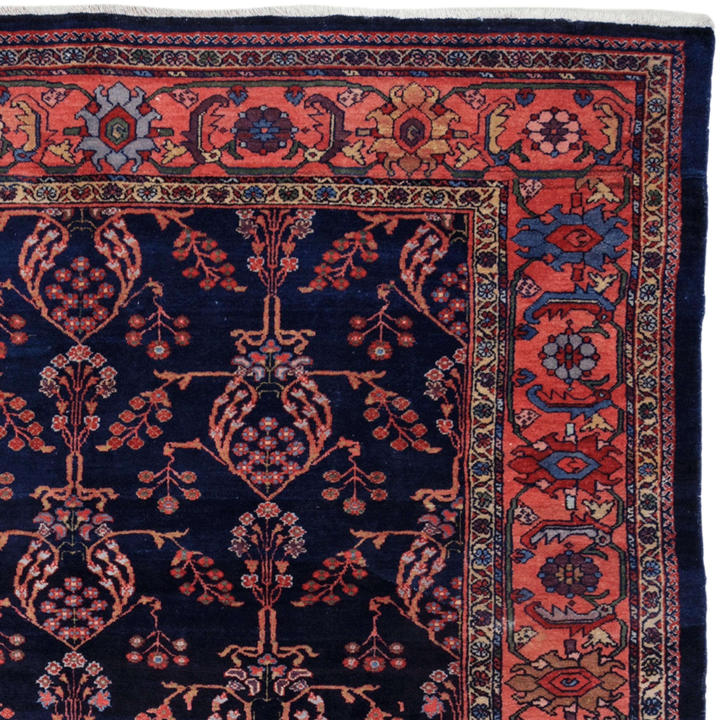 Annodato a mano Tappeto Mahal antico della fine del XIX secolo