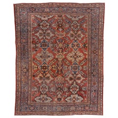 Roter antiker persischer Sultanabad-Teppich