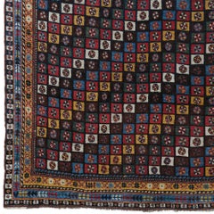 Late 19th Century Antique Natural Dyed Multi-Color Wool Rug
